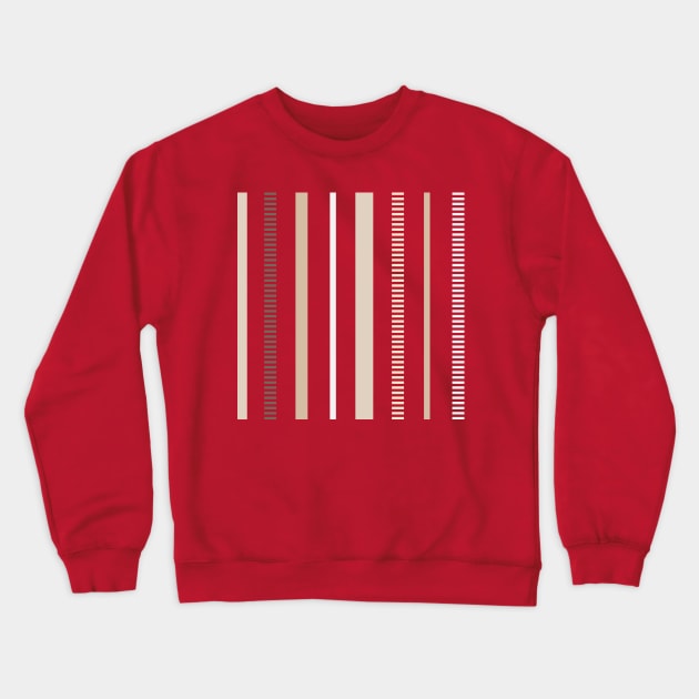 Vertical Stripes Tan Crewneck Sweatshirt by FAROSSTUDIO